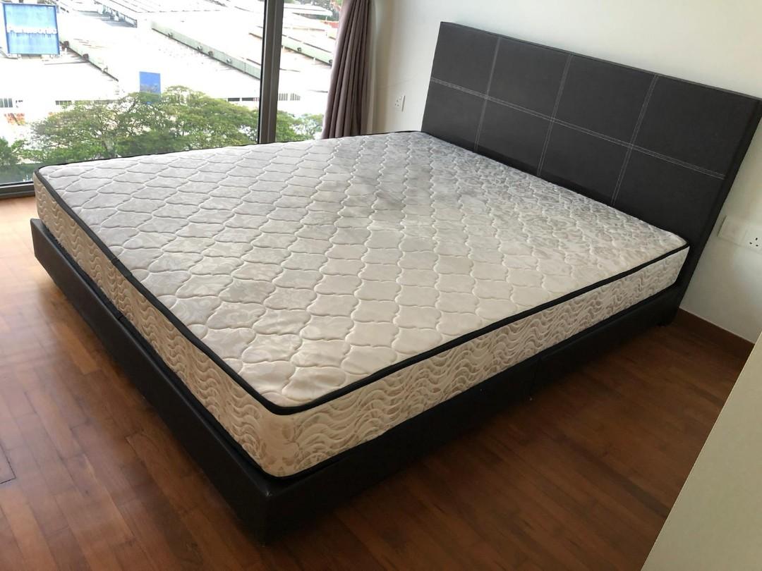 Queen size mattress and bed frame, Furniture & Home Living, Furniture