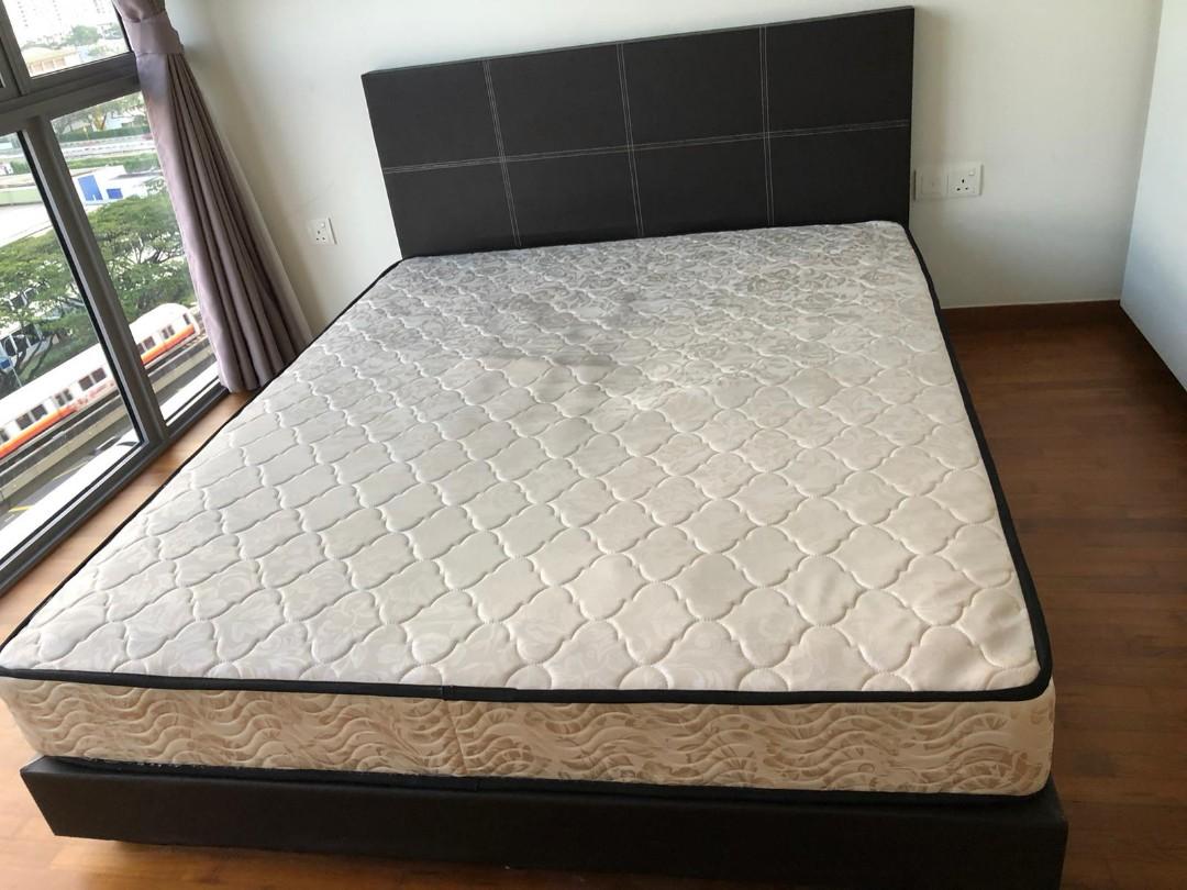 Queen size mattress and bed frame, Furniture & Home Living, Furniture