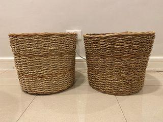 Rattan plant basket (2pcs)