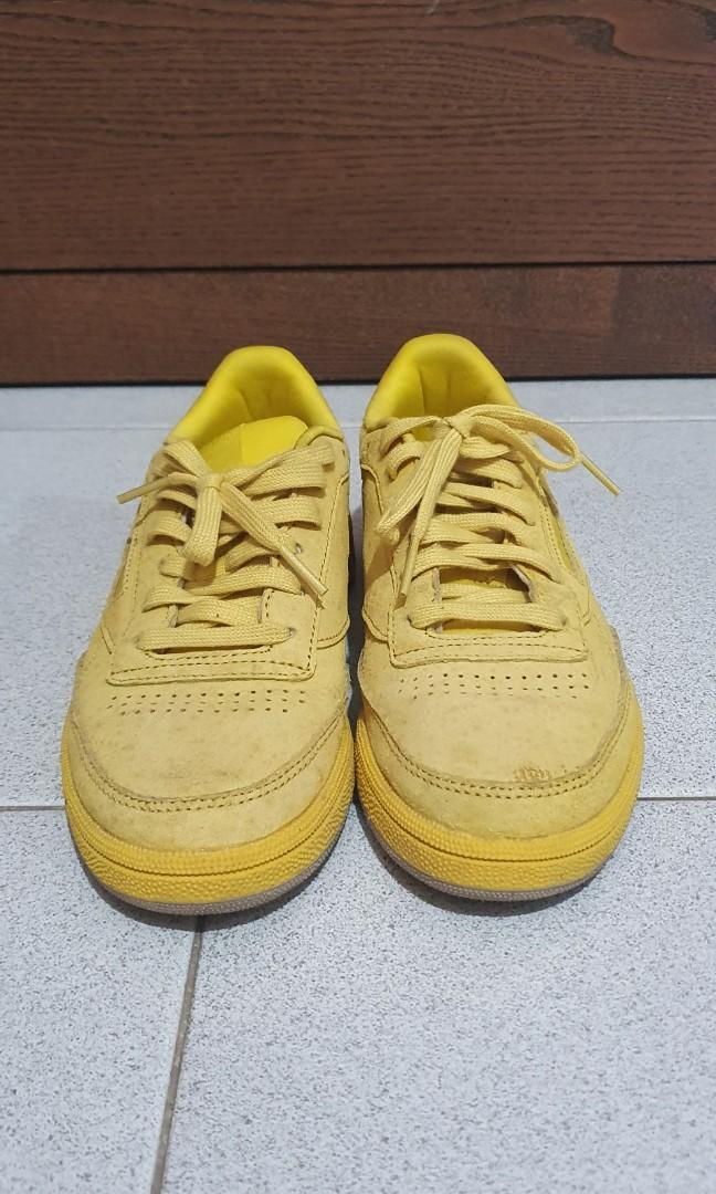 Reebok classic yellow suede clearance