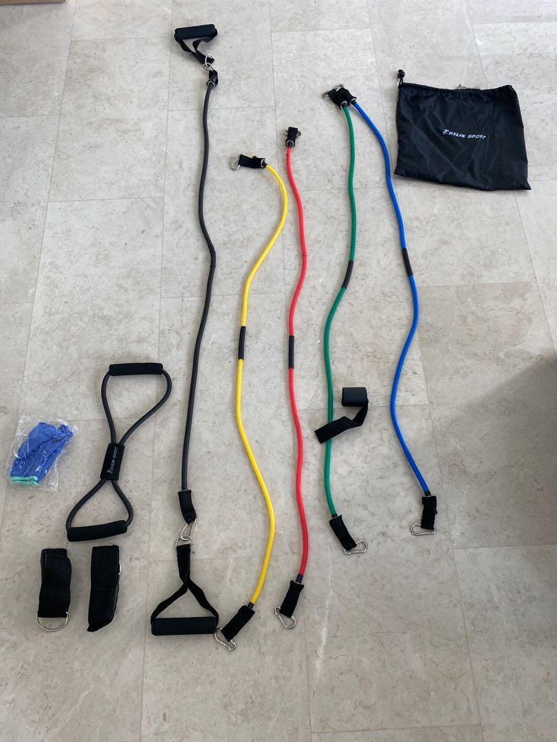 Resistance Band Set, Sports Equipment, Exercise & Fitness, Toning