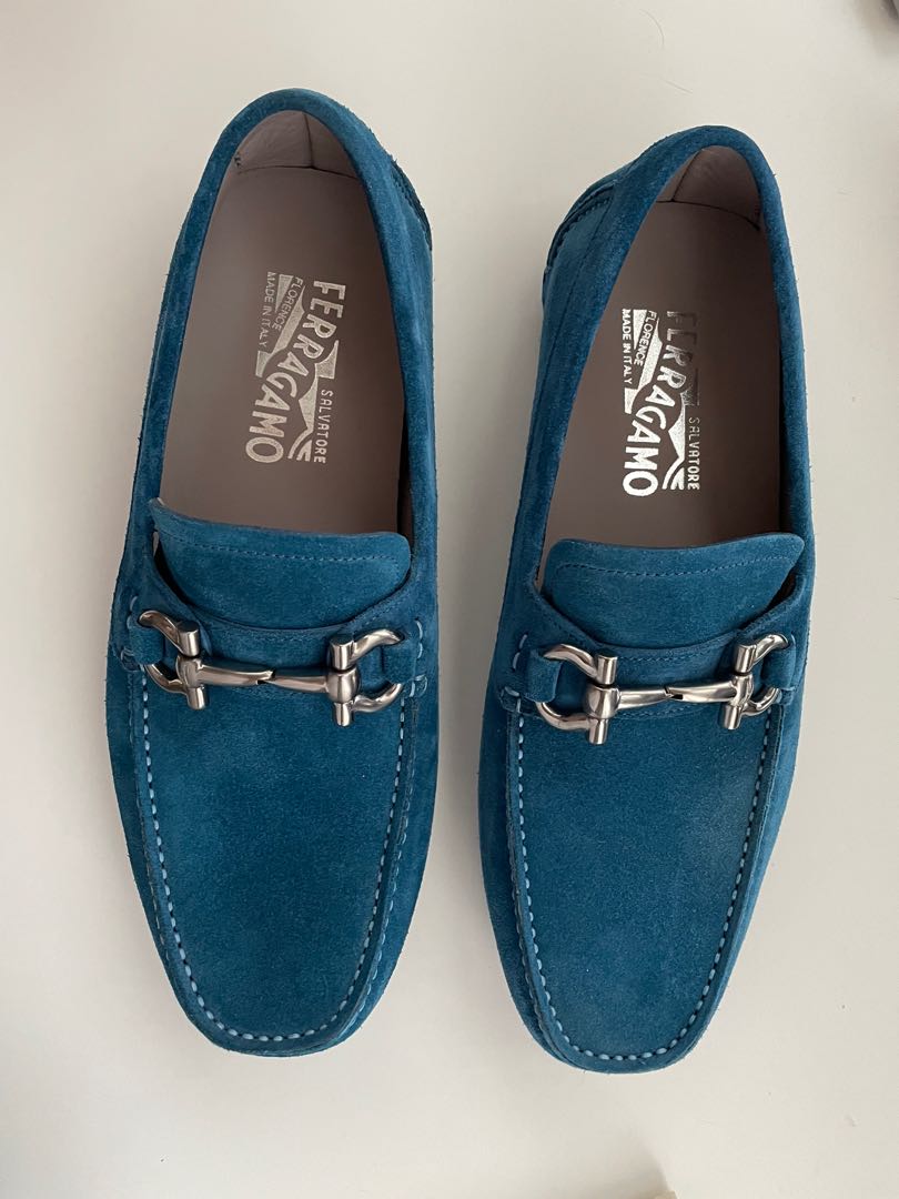 salvatore ferragamo parigi suede loafers
