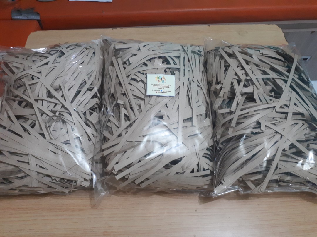 Shredded kraft Paper Filler, Hobbies & Toys, Stationary & Craft, Craft Supplies & Tools on Carousell
