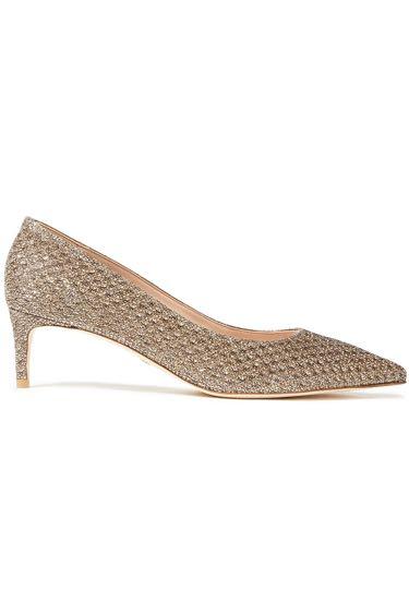 STUART WEITZMAN Leigh 45 textured lam pumps