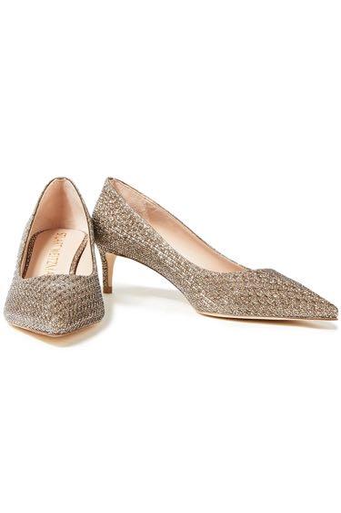 STUART WEITZMAN Leigh 45 textured lam pumps