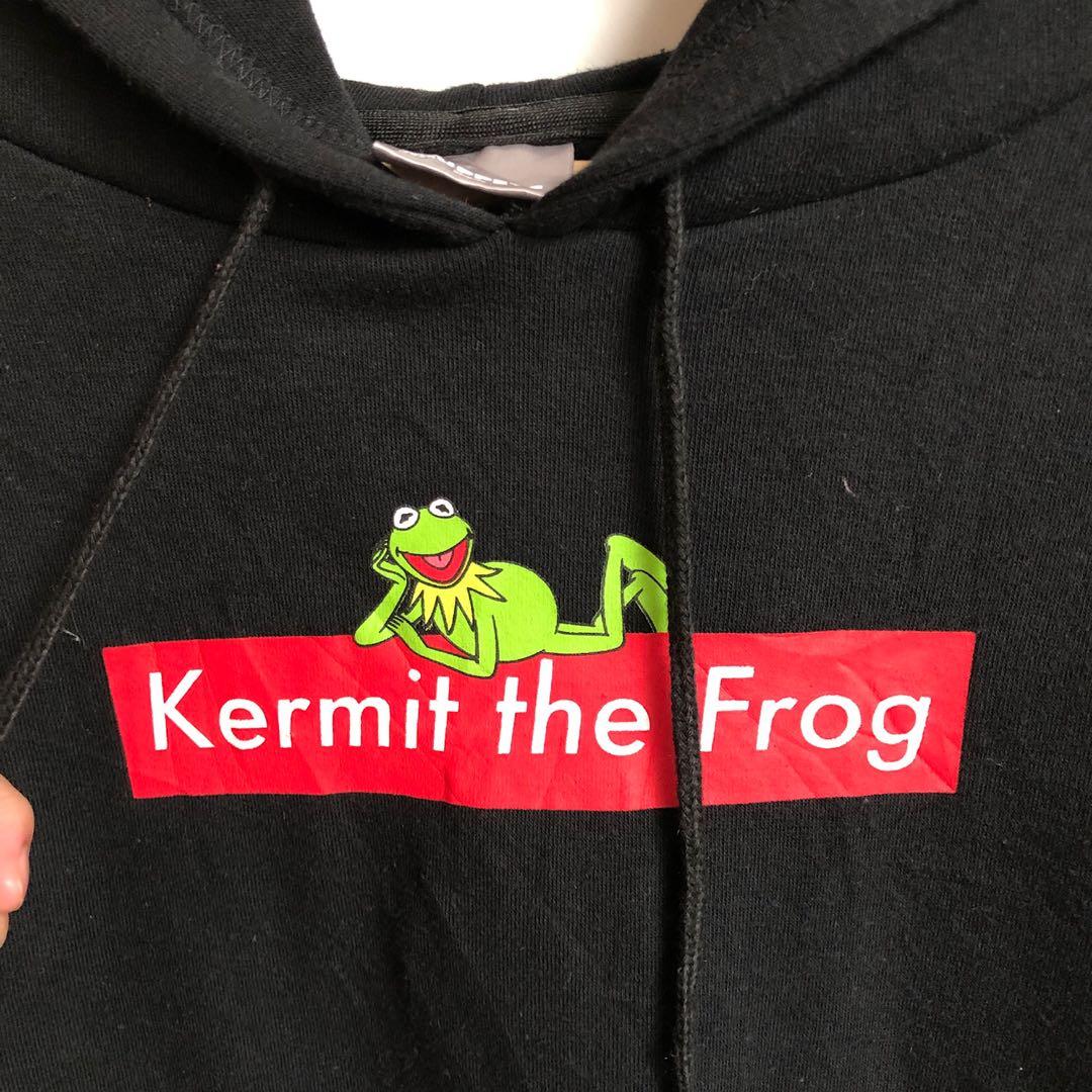 Supreme kermit new arrivals the frog hoodie