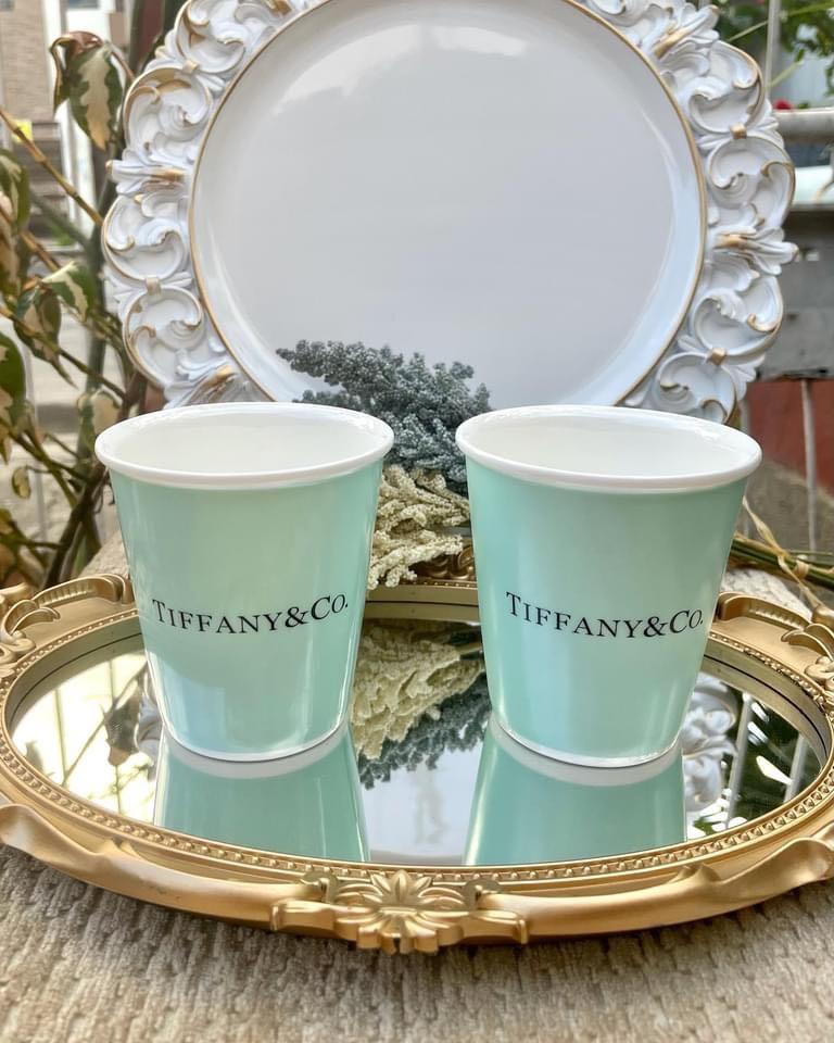 Tiffany Co Bone China Paper Cups