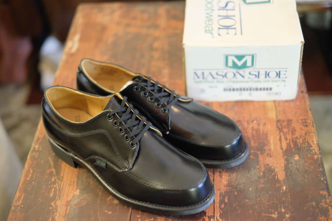 Vintage Mason Moc Toe Oxford Shoes, 男 