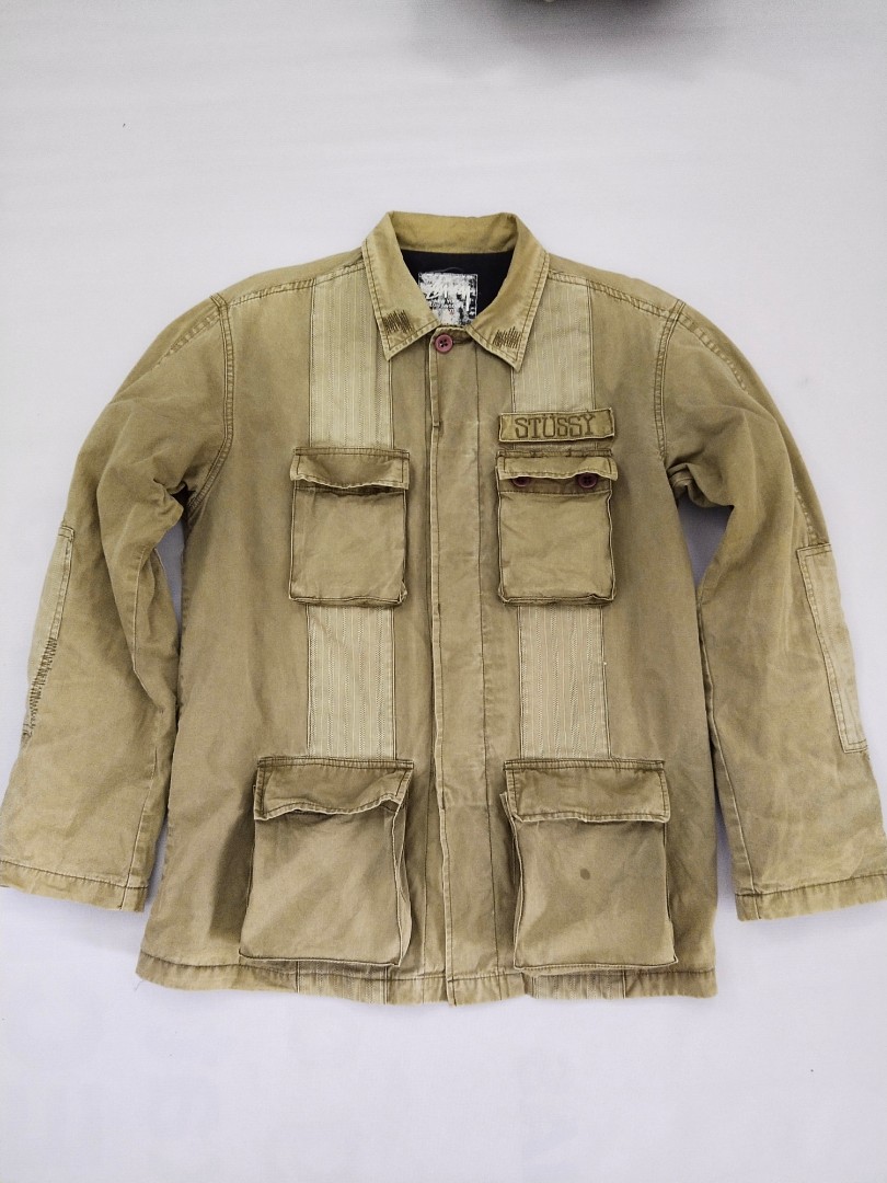 Vintage Stussy Tactical Military Jacket Men s Fashion Tops
