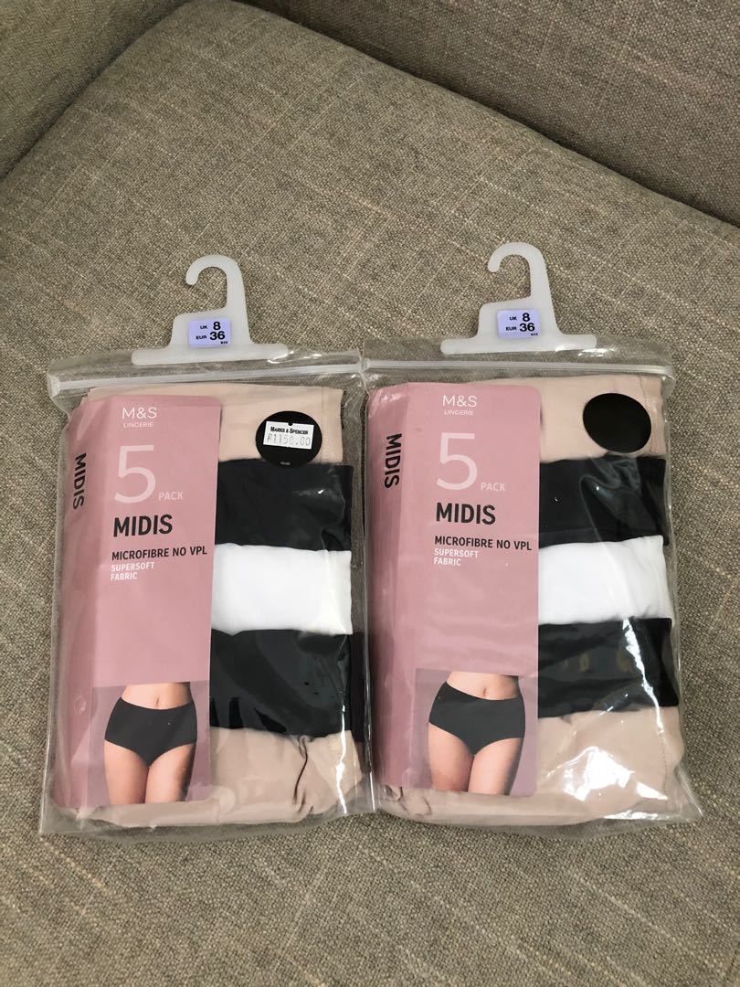 ❤️ M&S 5 PACK SET (MIDIS Underwear Panties) , Women's Fashion,  Undergarments & Loungewear on Carousell