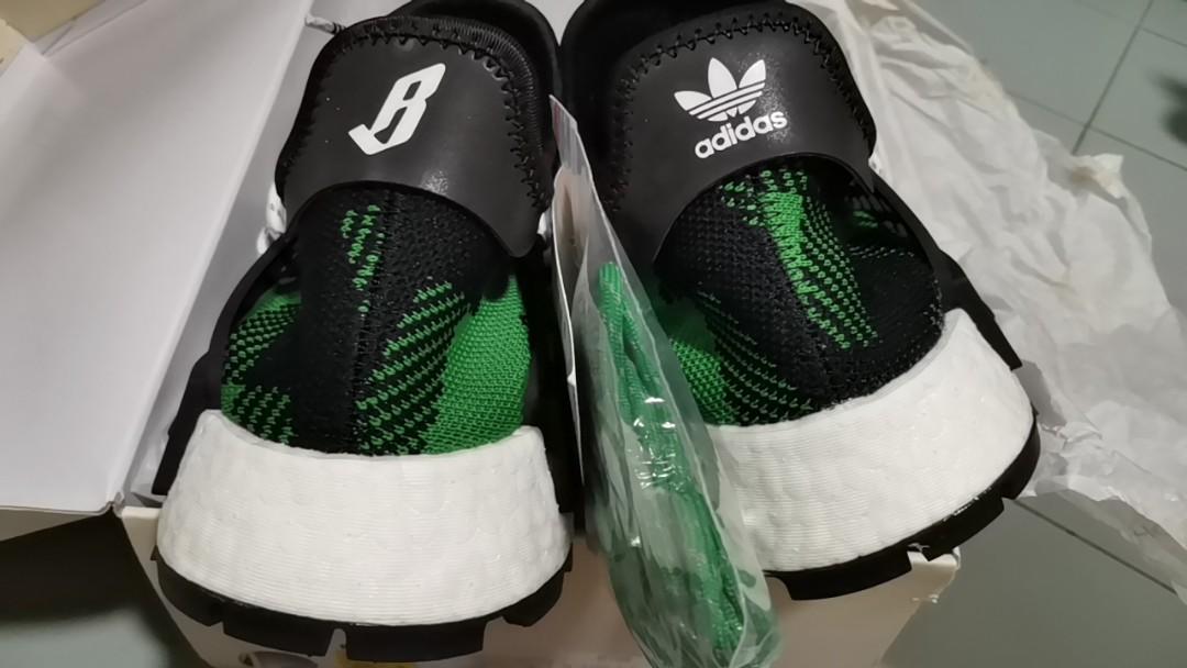 Adidas nmd hu pharrell x bbc 2025 green plaid