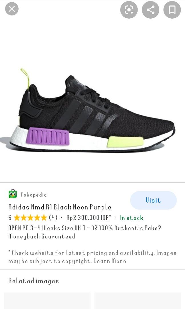 Adidas NMD R1 Black Neon Purple 