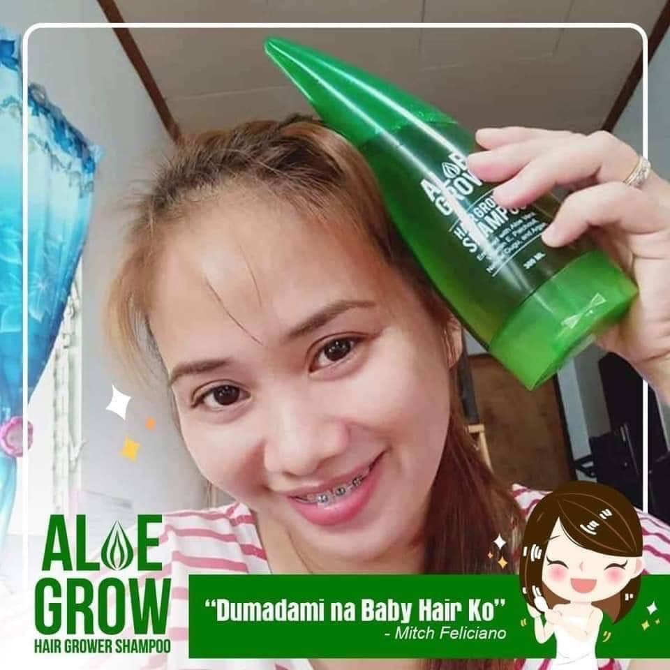 Aloe Grow Shampoo (Category: Hair) located in Mandaluyong City. Submitted by charlaloooo (Listing ID 1079282388, Image 1). Description: ALOE GROW HAIR GROWER SHAMPOO 100% sure na gawang Misumi ito! 😉 Buhok mo ba ay: ▪️naglalagas? ▪️numinipis? ▪️dry scalp? ▪️may dandruff? Subukan ang ALOE GROW 300ml Hair Grower Shampoo! Ingredients: ALOE VERA - Aloe vera contains proteolytic enzymes, which help heal and repair the damaged cells in your scalp. VIT