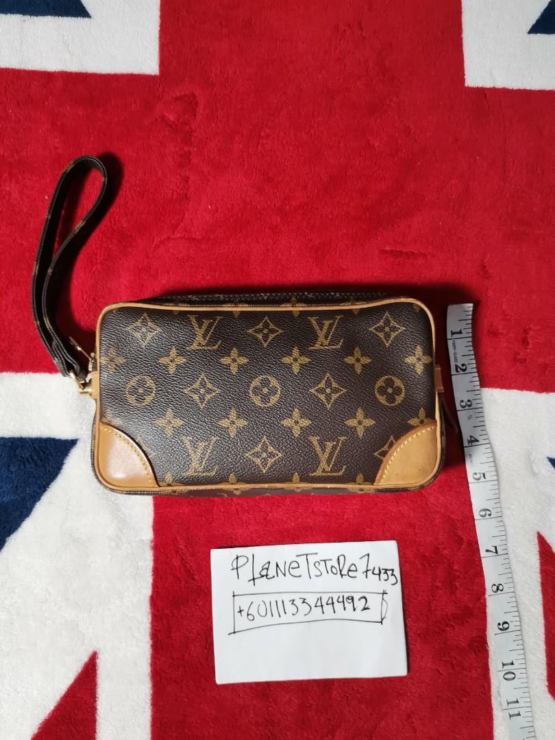 Brown Louis Vuitton Monogram Marly Dragonne PM Clutch Bag