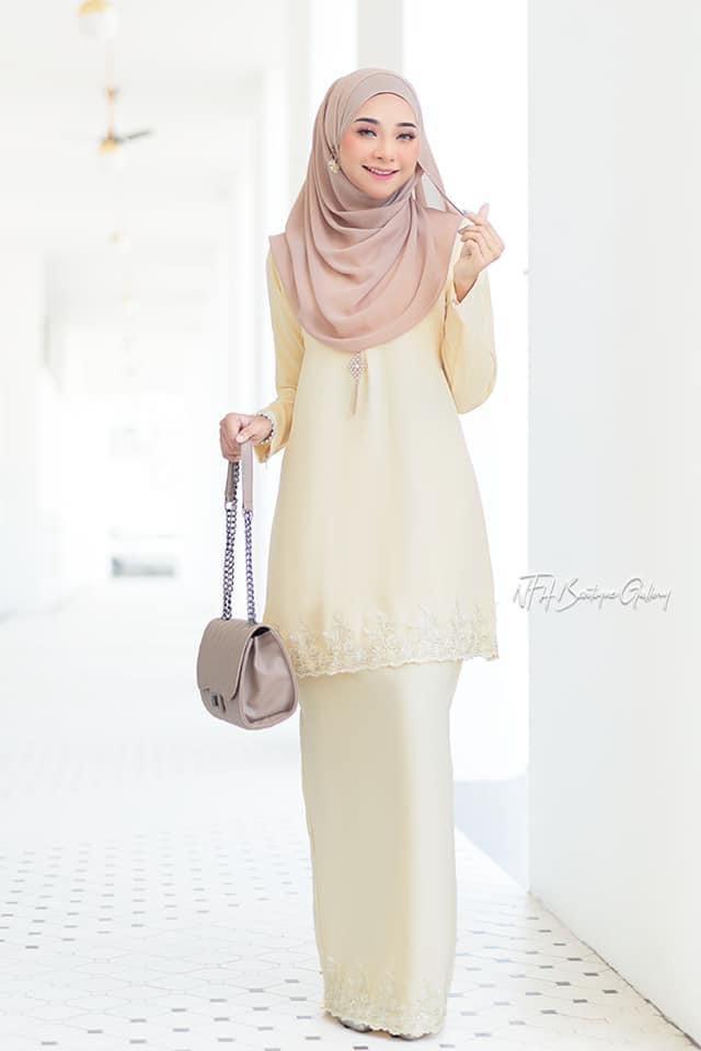 Baju Kurung Soft Yellow Muslimah Fashion Two Piece On Carousell