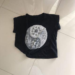 Black ying yang shirt