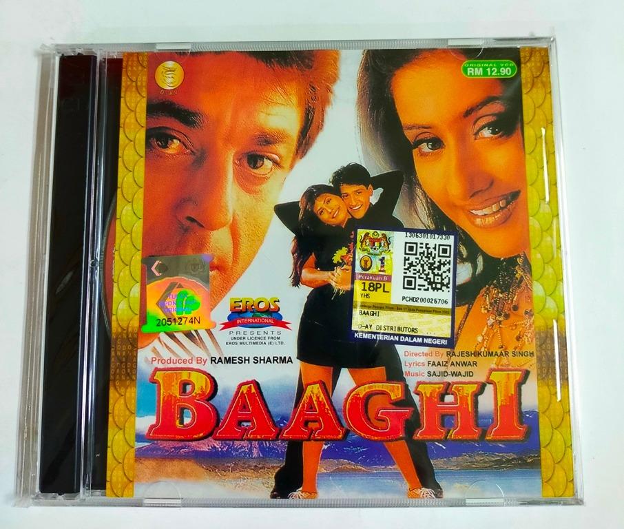 Bollywood Hindi Movie Baaghi Original VCD 2000 Film Sanjay Dutt