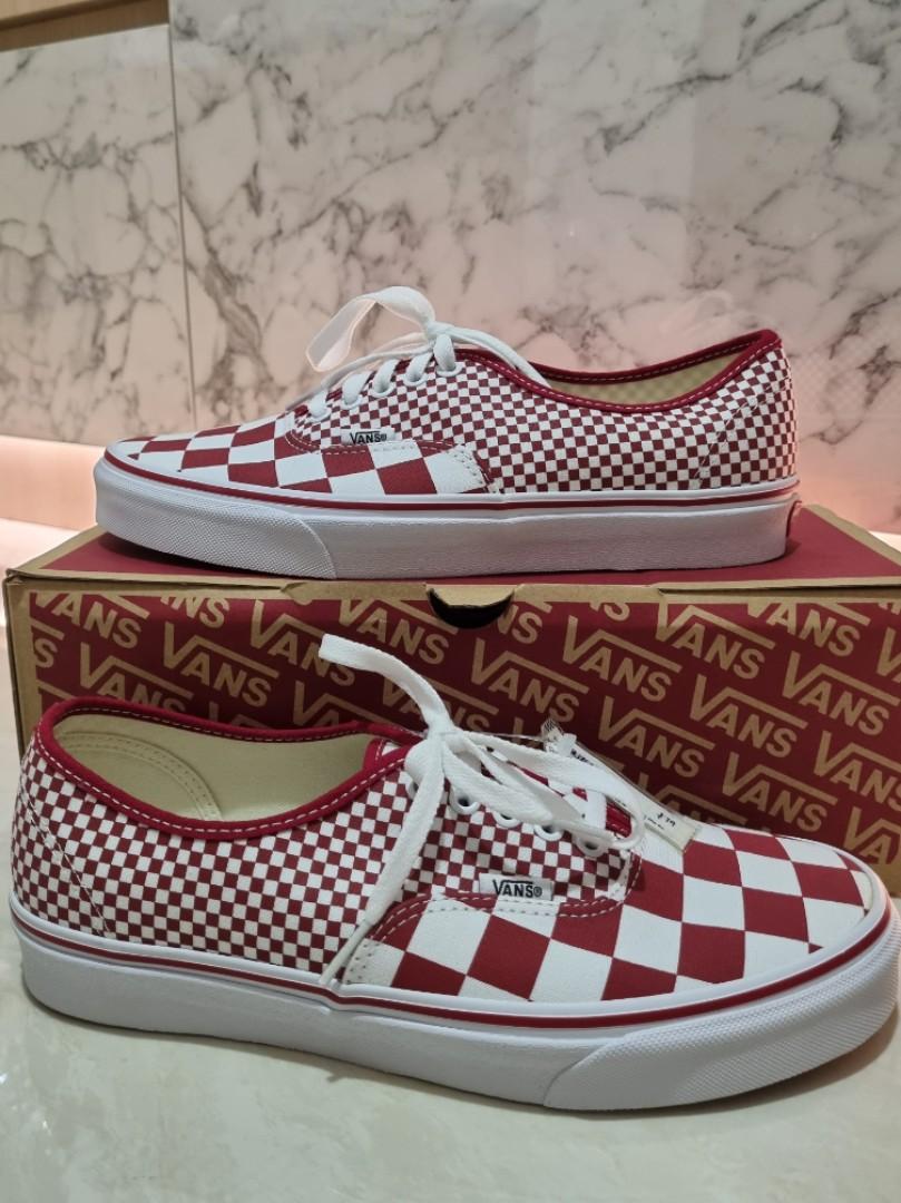 Gingham red clearance vans