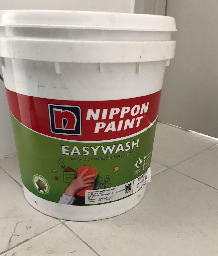 Cat Nippon Paint Easywash 15L, Furniture & Home Living, Home Decor, Carpets, Mats & Flooring on