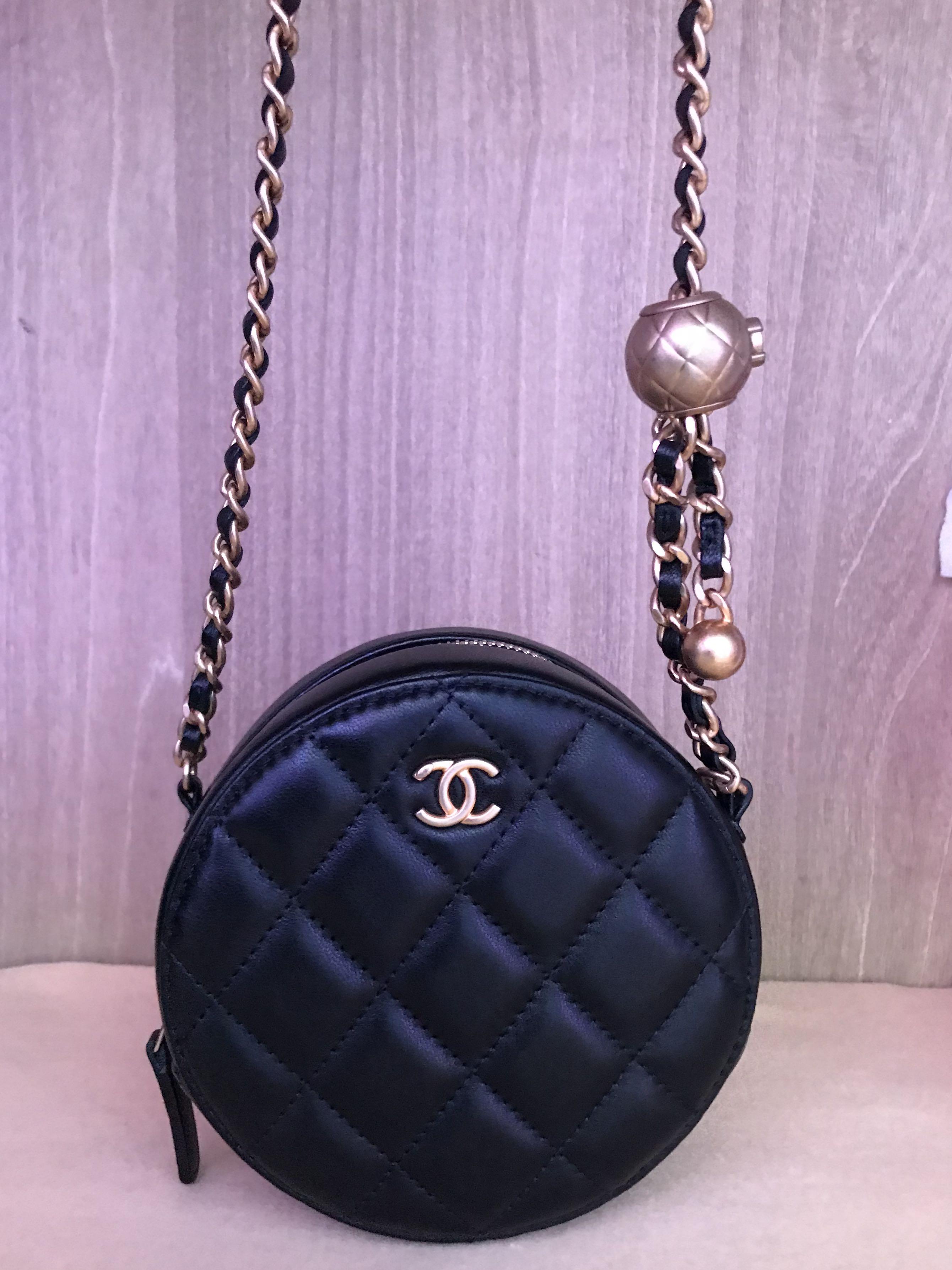 Round clutch with chain Blue GHW  Bag Religion