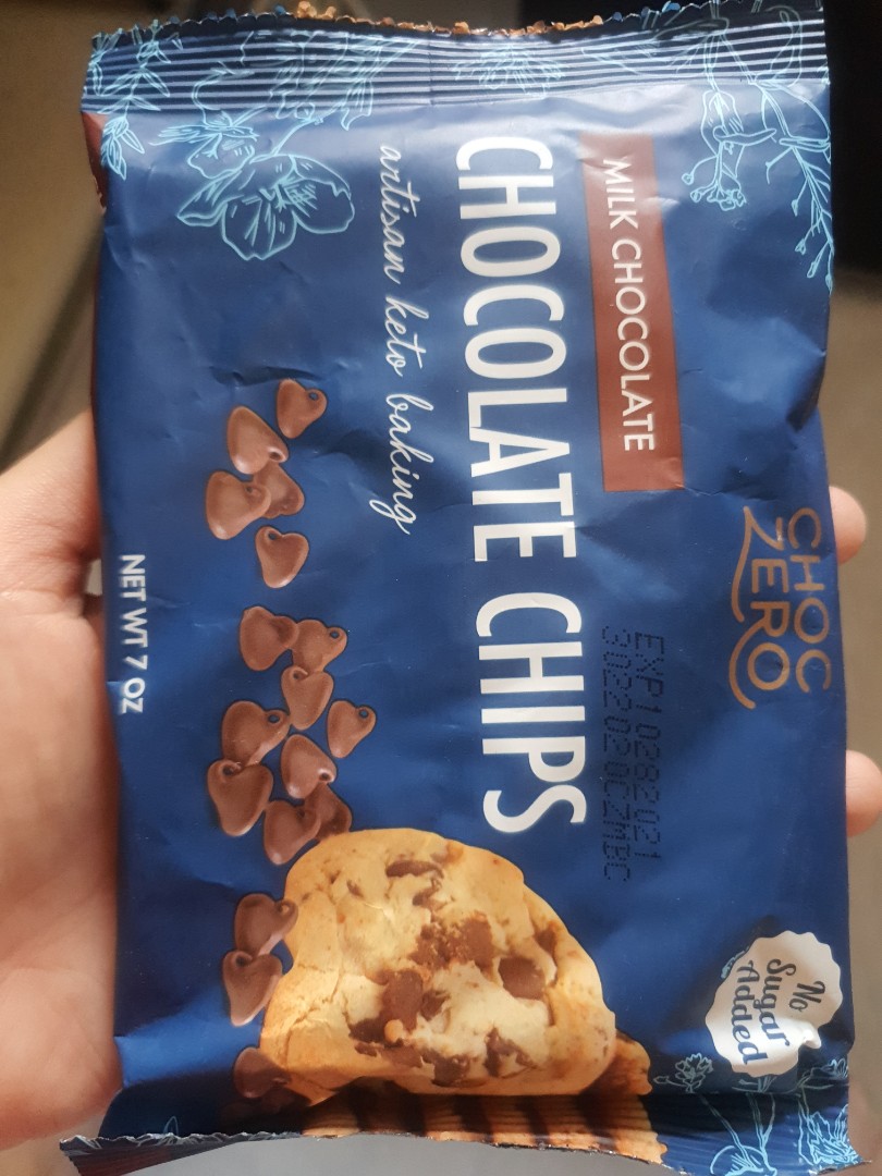 Choczero milk chocolate chips/keto/ low sugar/ low carb/no sugar