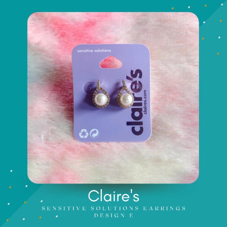 Claire's sensitive solutions hot sale earrings material