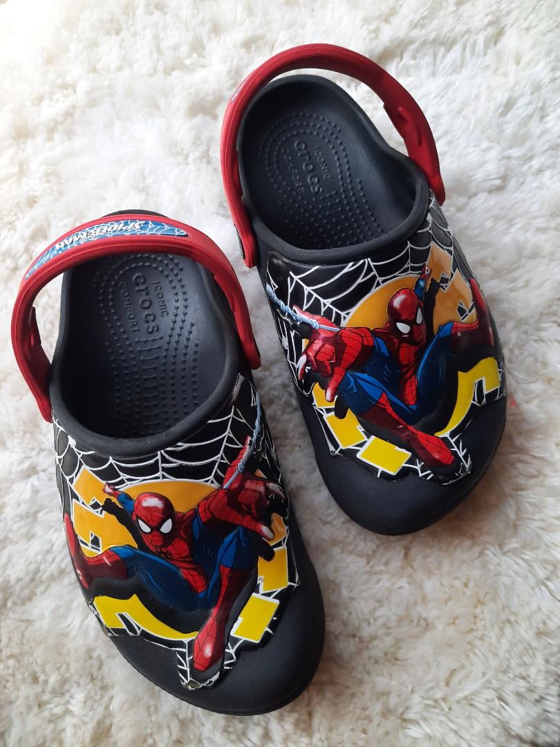 crocs spiderman lights