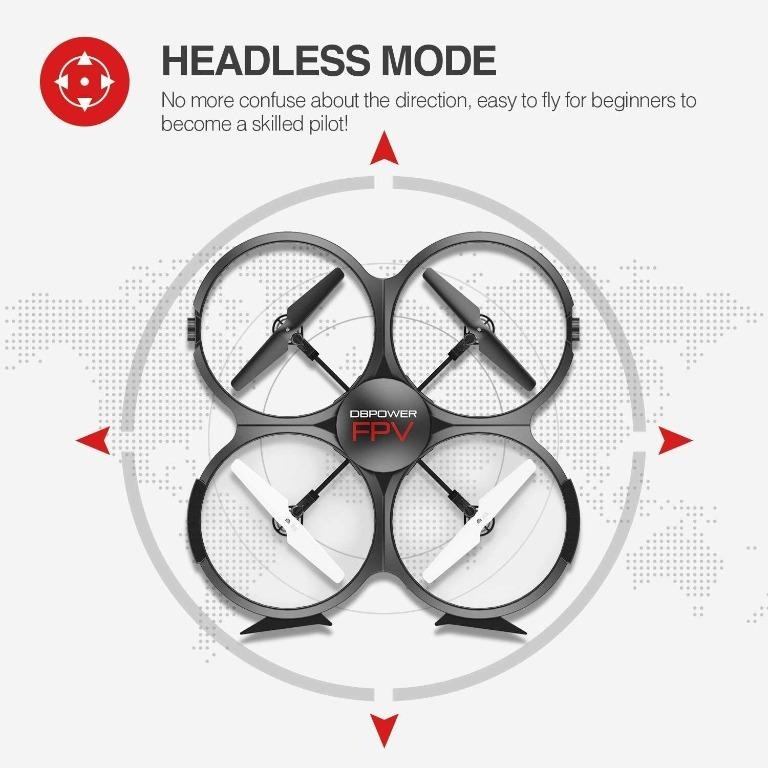 DBPower U818A HD FPV Upgrade Quadcopter with HD WIFI Camera