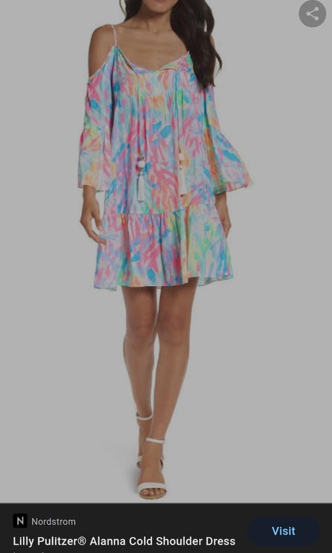 Designer Brand Lilly Pulitzer Baby doll cold shoulder dress