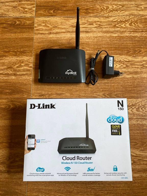 D-Link N150 Wireless Cloud Router (Category: Networking) located in Makati City. Submitted by elliemystique (Listing ID 1079178035, Image 2). Description: RFS: Given as a gift but not used, almost new; decluttering. NEGOTIABLE FOR SURE BUYERS. As is where is basis. Specs: Wireless Frequency Range 2.4 GHz to 2.4835 GHz Antennas 1 Fixed 5dbi External Antennas Security Wi-Fi Protected Access (WPA/WPA2) WPS™ (PBC/PIN) Advanced Features mydlink app fo