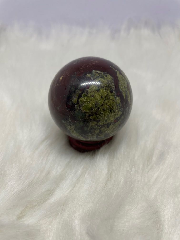 Dragon Blood Jasper Crystal Ball Women S Fashion Jewelry Organisers Precious Stones On Carousell