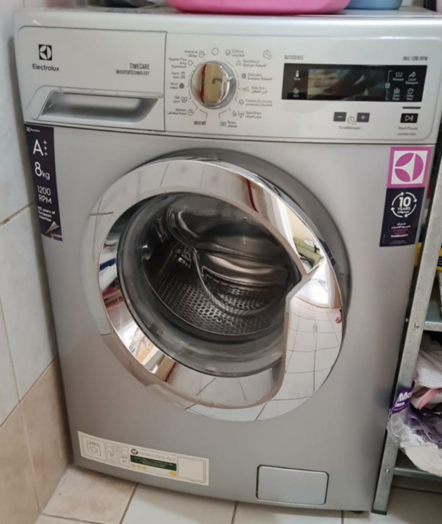 Electrolux 8KG Front Load Washing Machine EWF8251SX Silver, TV & Home
