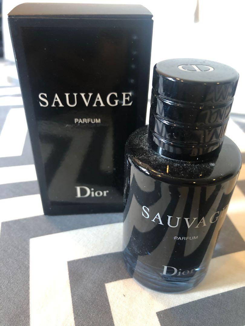 Empty bottle authentic Dior sauvage Parfume 60 ml Beauty