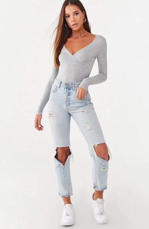 forever 21 v neck long sleeve