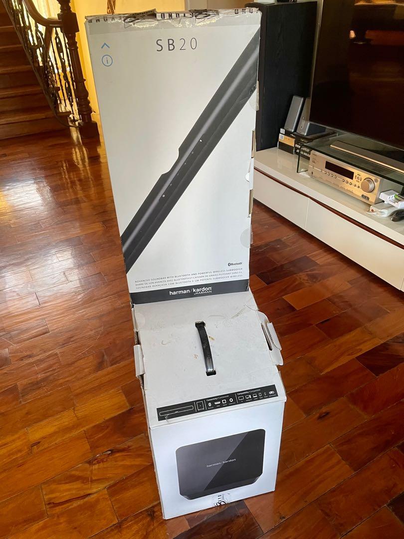 Harman Kardon SB20 Soundbar & Speaker (Category: Soundbars, Speakers & Amplifiers) located in Muntinlupa City. Submitted by kdeclutters (Listing ID 1079217510, Image 2). Description: Slightly used. In very good condition! Advanced soundbar with Bluetooth and powerful wireless subwoofer The Harman Kardon SB 20 soundbar provides theater-quality sound for all of your entertainment components, audio or video. Easily connect to your TV, smartphone, ta