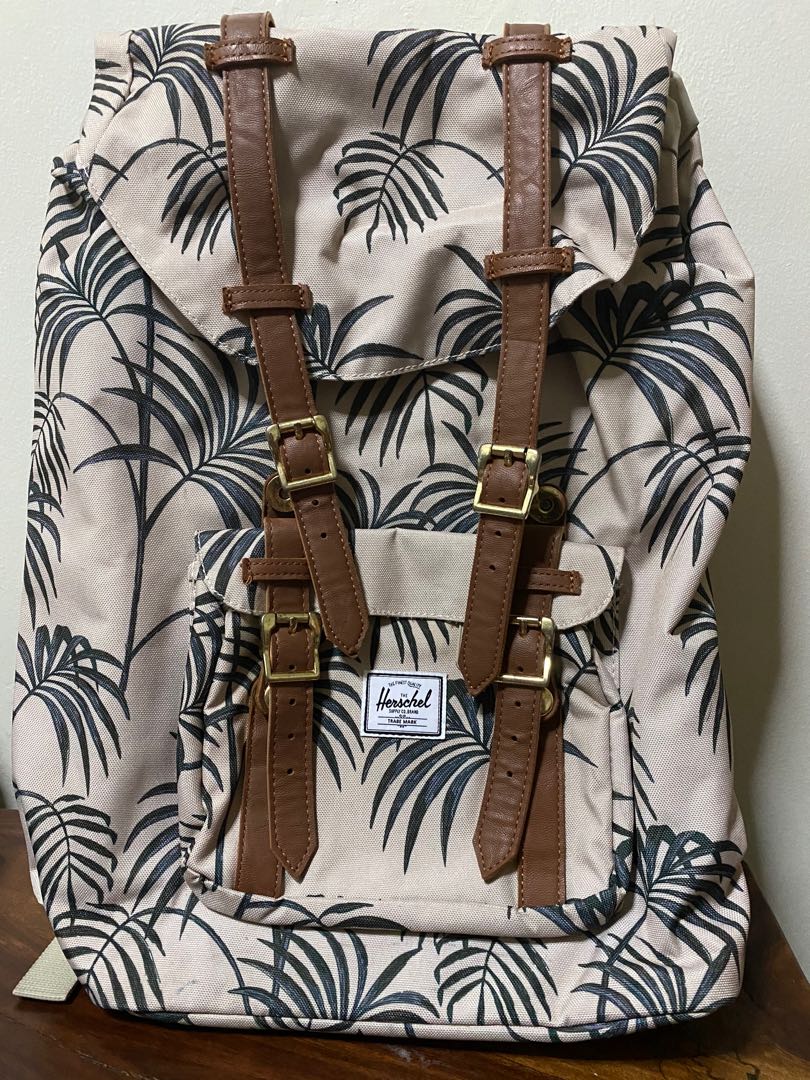 Herschel Backpack Nude Tropical Leaves Men s Fashion Bags