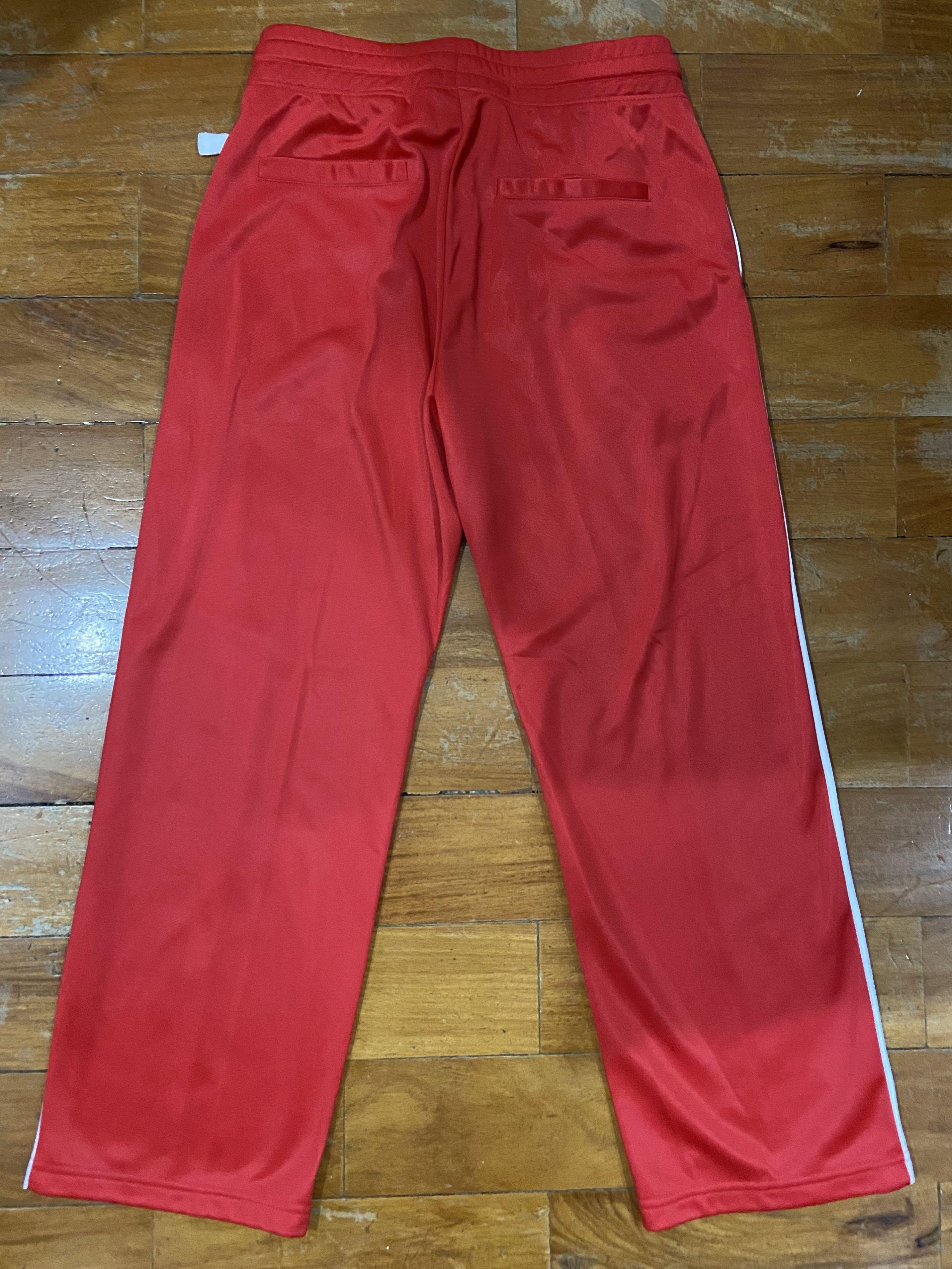 Womens red joggers clearance with white stripe