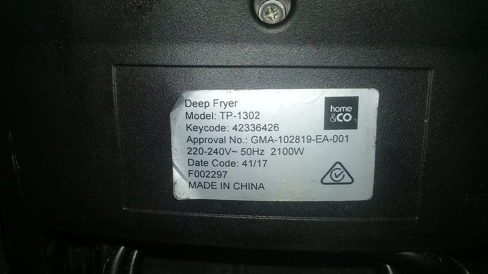 Home & Co Deep Fryer TP1302, Furniture & Home Living, Kitchenware & Tableware, Other