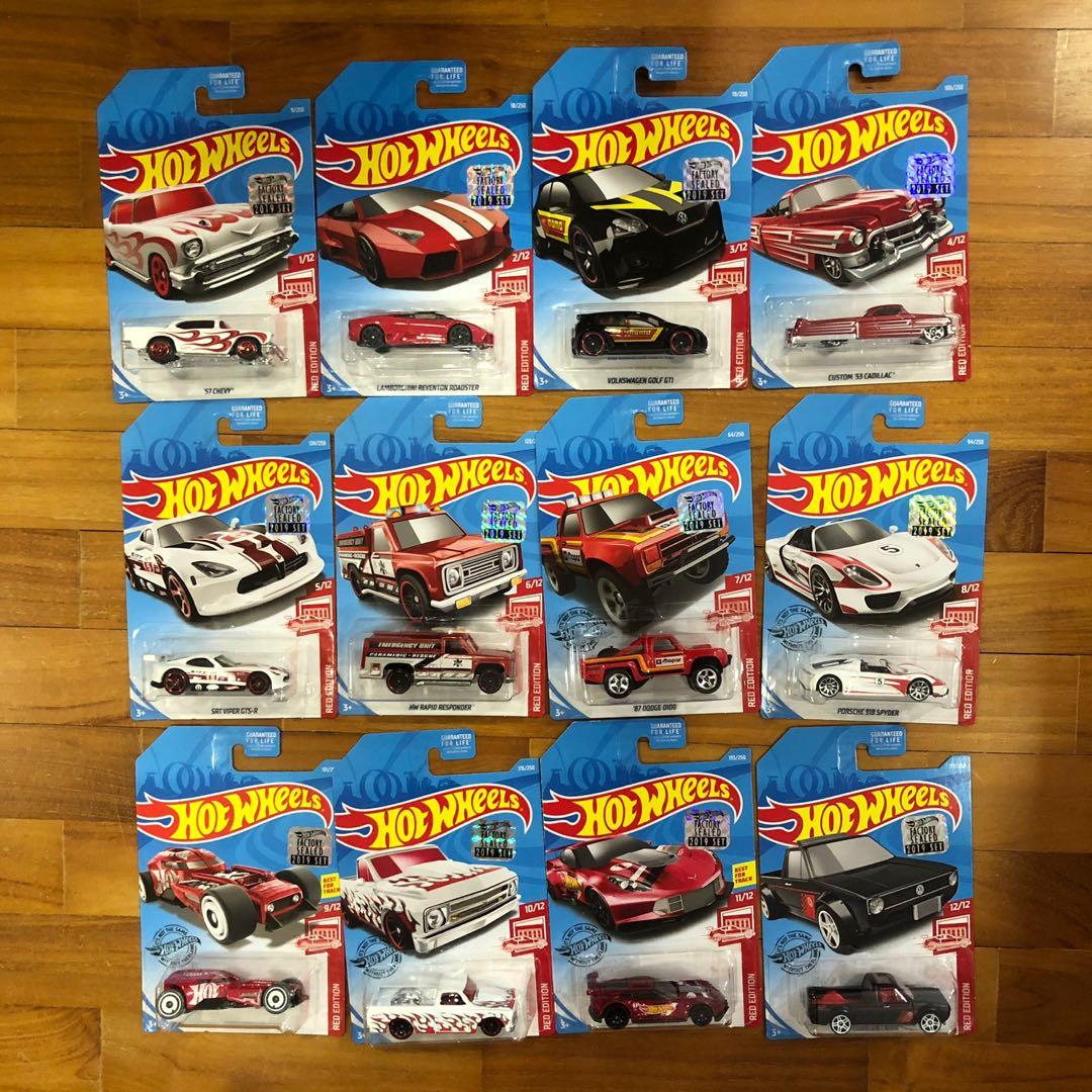 Hot wheels red edition 2018 new arrivals