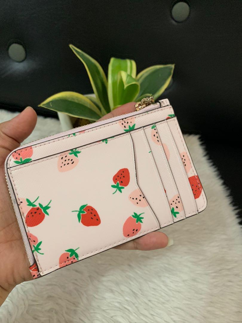 Kate Spade Strawberry Card Holder/Small Wallet, Luxury, Bags & Wallets on  Carousell