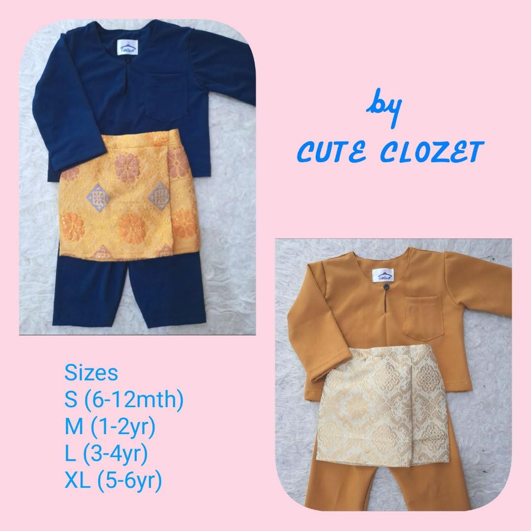 Kids Baju Kurung Baju Kurong Songket Boys Babies Baby Samping Malay Baju Baju Melayu Babies Kids Babies Kids Fashion On Carousell