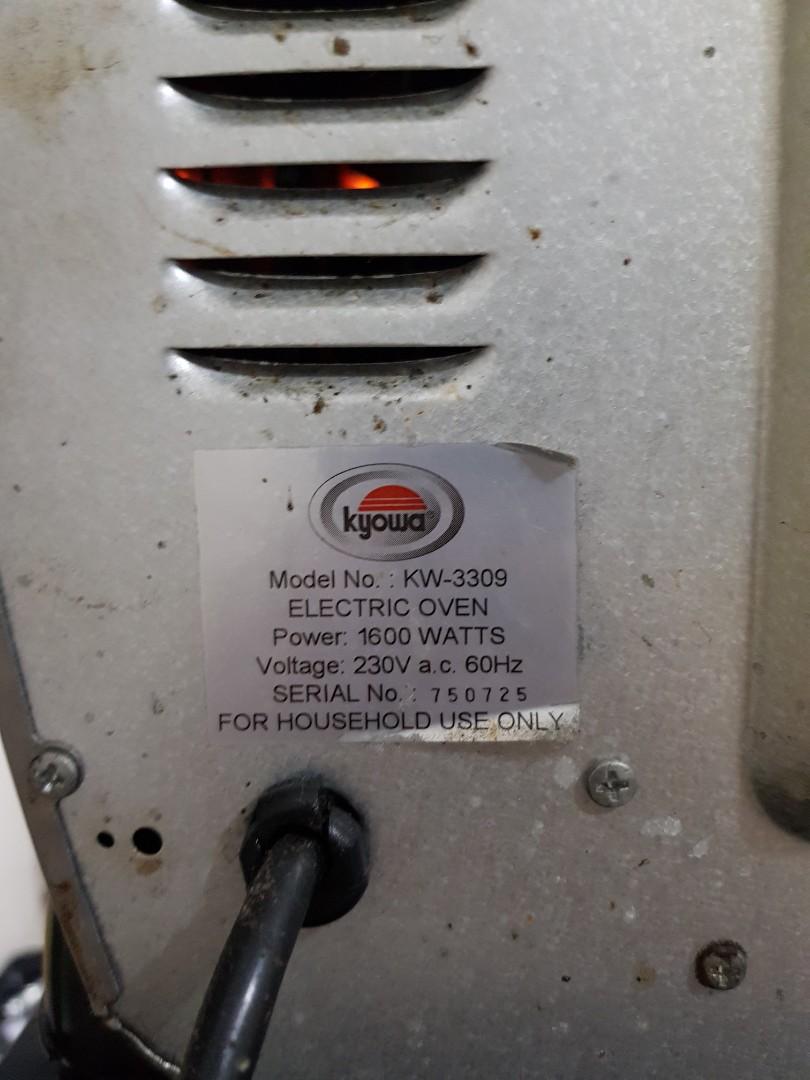 Kyowa KW3309 Electric Oven, TV & Home Appliances, Kitchen Appliances