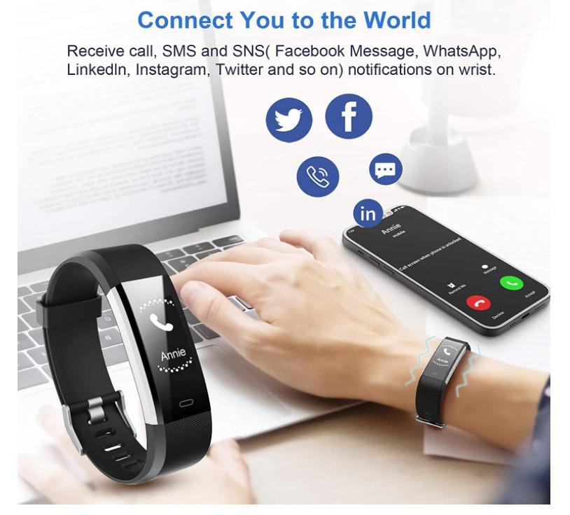 LETSCOM Fitness Tracker HR Activity Tracker Watch with Heart Rate