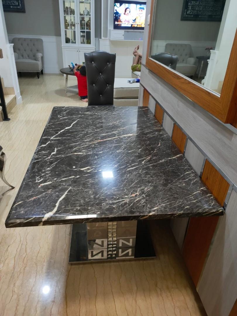 meja makan marmer perabotan rumah di carousell