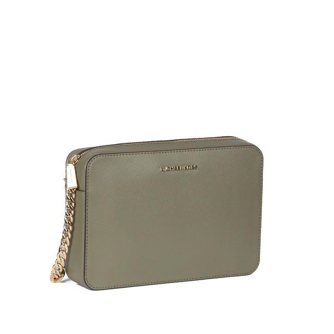 MICHAEL KORS JET SET CROSSBODY BAG IN SAFFIANO LEATHER WOMAN ARMY GREEN,  Women's Fashion, Bags & Wallets, Cross-body Bags on Carousell