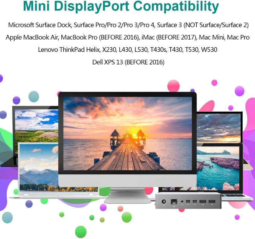 Mini DisplayPort to HDMI Adapter for MacBook Pro 2012-2013 Mini DP to HDMI  Adapter Compatible with MacBook Air/Pro, Microsoft Surface Pro/Dock,  Projector and More 1-Pack 