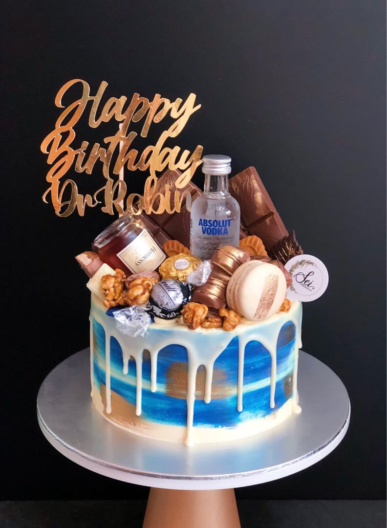 Birthday Cake Mini Liquor Bottles Topper With Customized Labels 12 Empty  Square Bottles and Caps - Etsy