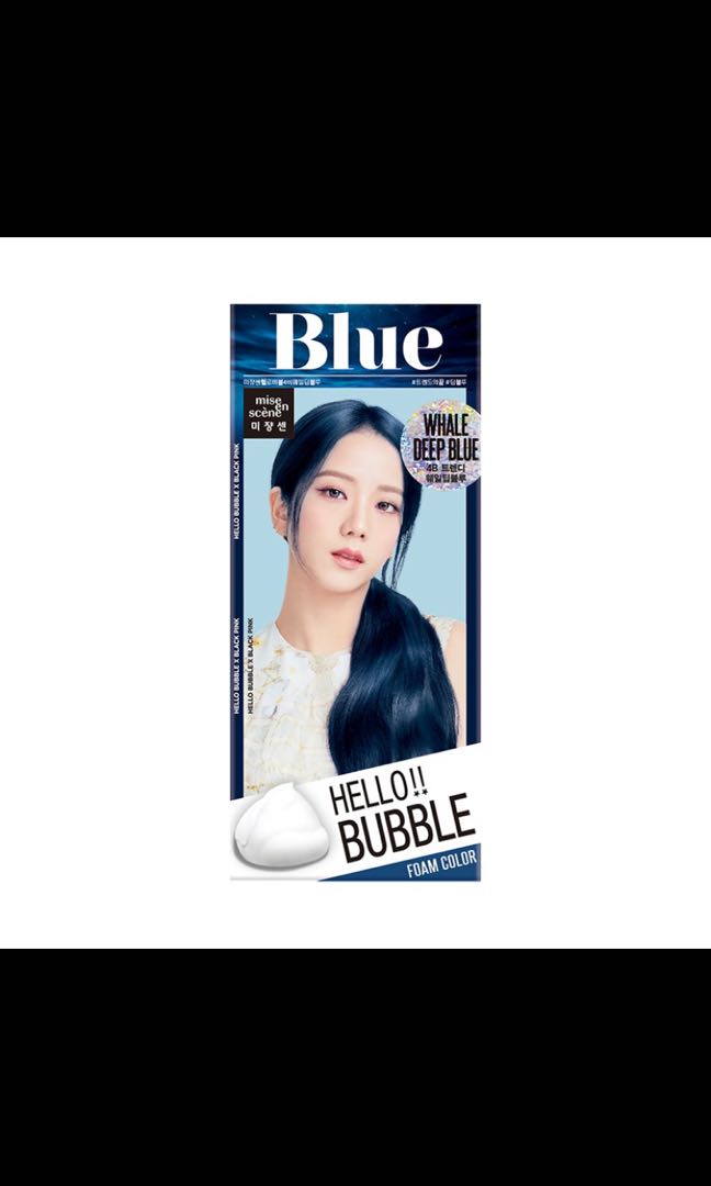 Mise en scene blackpink hello foam bubble hair dye in deep whale blue