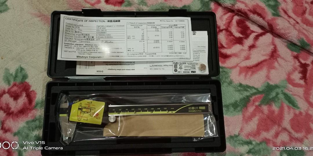 Mitutoyo CD6"ASX 06''/150MM Stainless Steel Digital Caliper, Hobbies