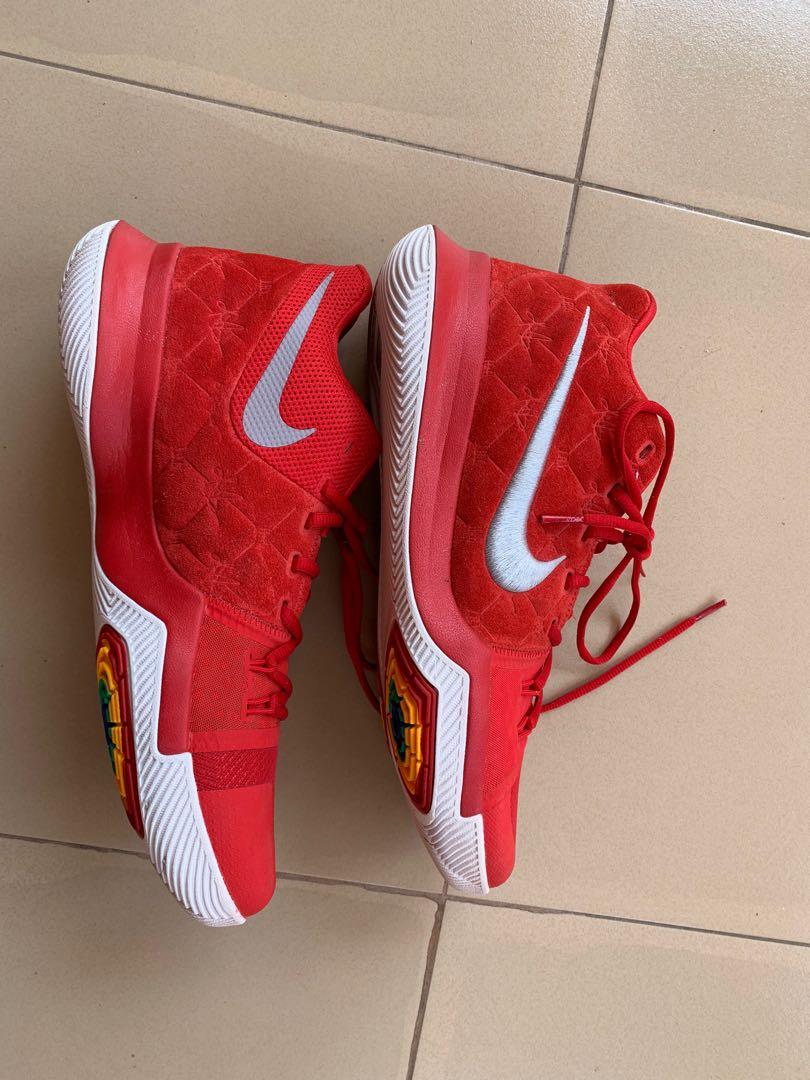 Nike Kyrie 3 Red Suede, Men'S Fashion, Footwear, Sneakers On Carousell